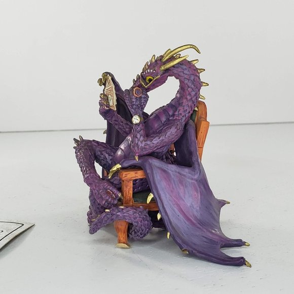 Hamilton Collection Dragon Hold Em Or Fold Em Poker Face Ace Figurine *FLAW* - Picture 3 of 10